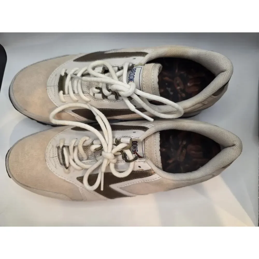 Brooks Heritage Chariot Coffeehouse Pack Men's Size 8 Beige Bronze Suede Sneaker